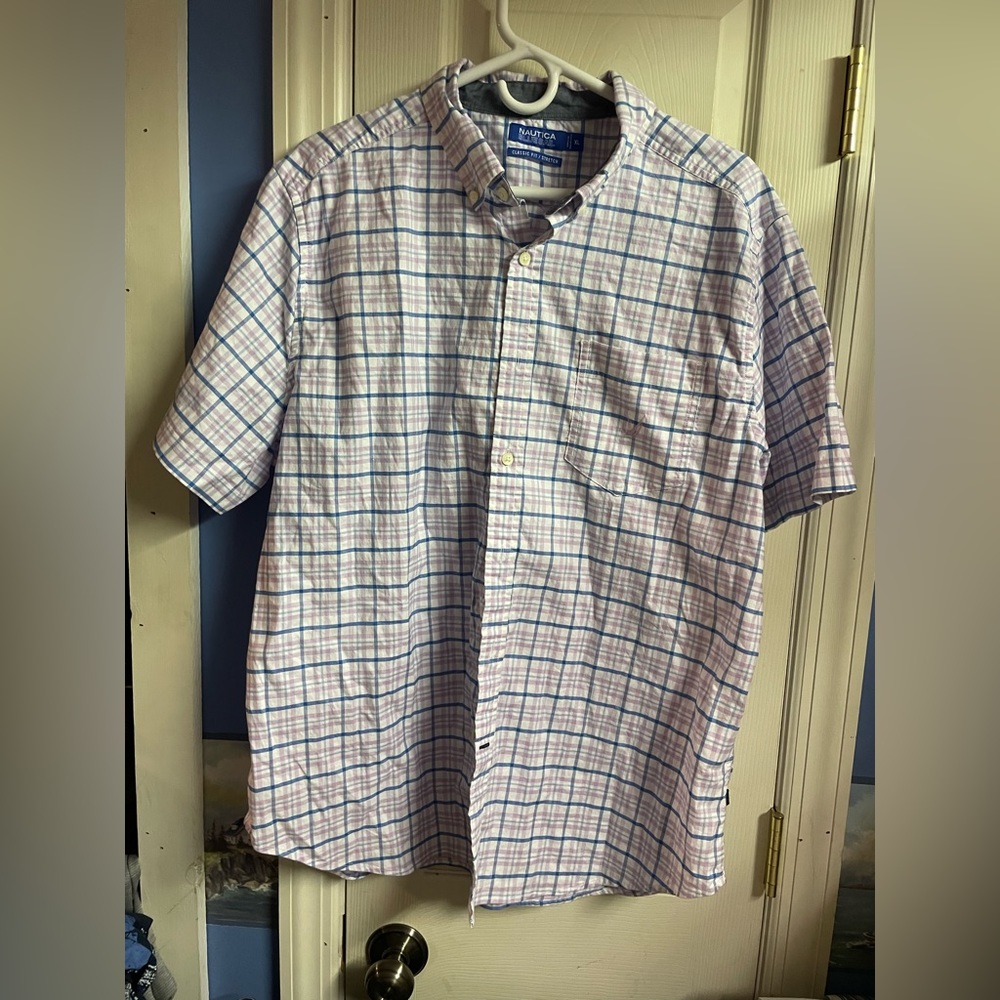 NAUTICA MENS SHORT SLEEVE BUTTON DOWN SHIRT NEW